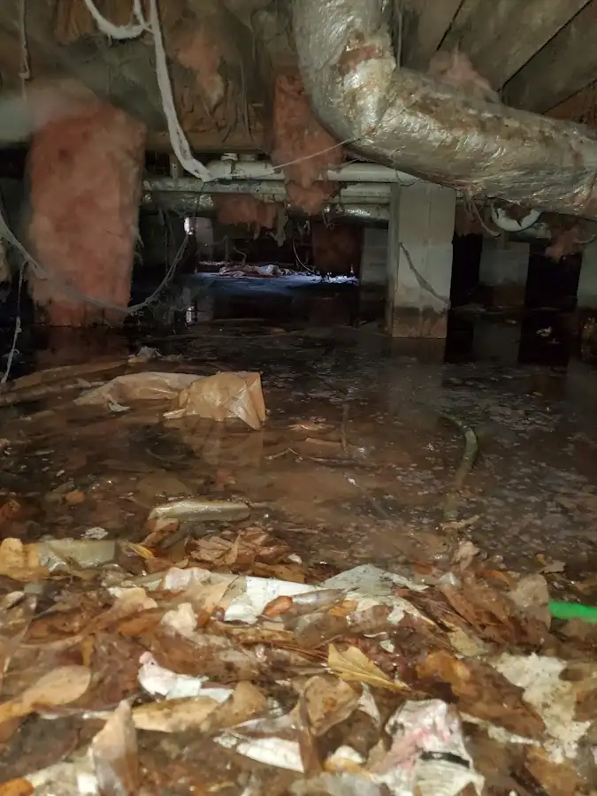 Crawl space flood assessment for Commercial Water Damage Restoration in Englewood Cliffs